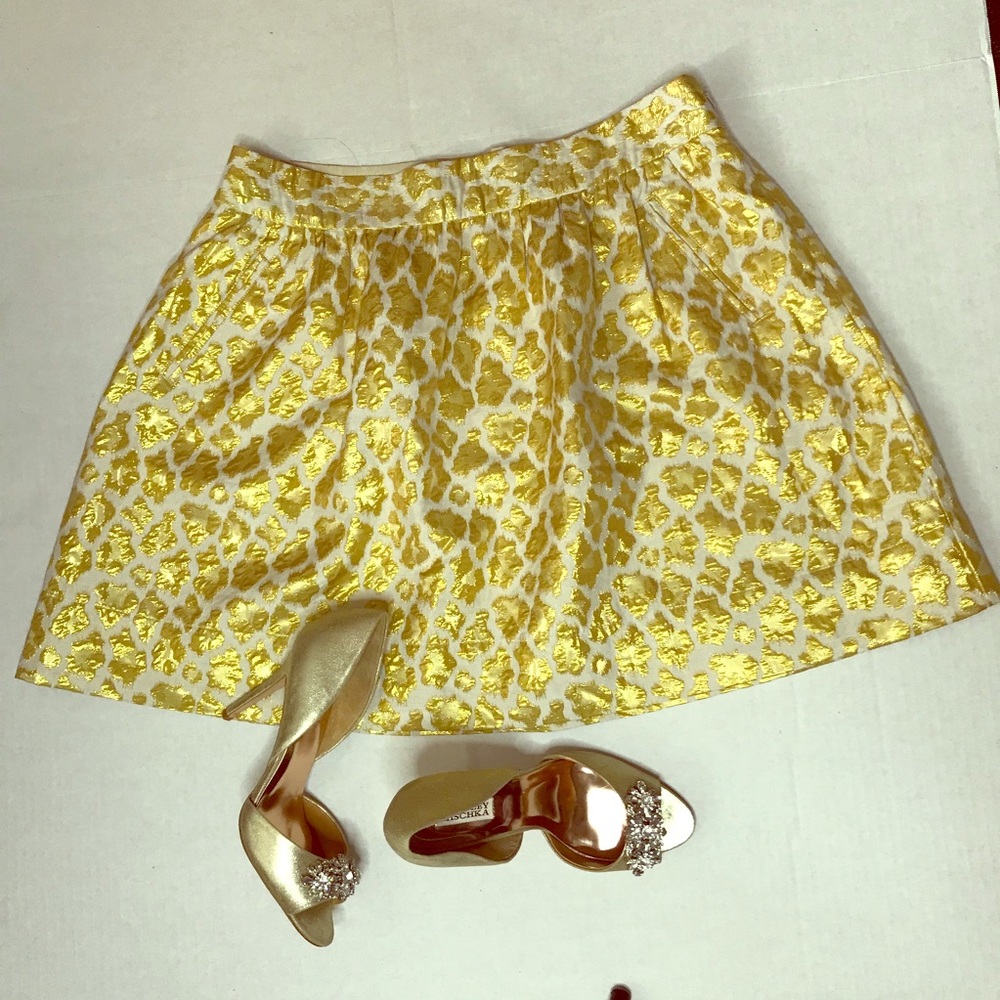 Banana Republic Gold Metallic Skirt - Sz. 14